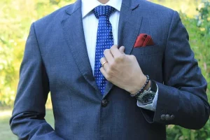 Young professional on blue suit